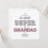 Carte Le super papy authentique (Devant/Arrière en situation)
