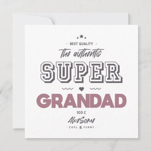 Carte Le super papy authentique (Devant)