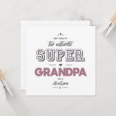 Carte Le super papy authentique (Devant/Arrière en situation)
