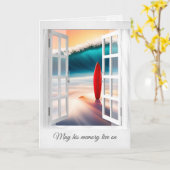 Carte Le surf et l'Ocean Wave Sympathy (Fleur jaune)