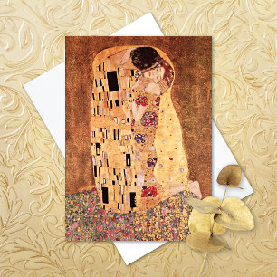 Carte Le tableau Le Baiser de Gustav Klimt