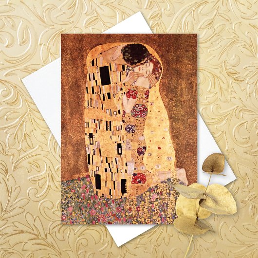 Carte Le tableau Le Baiser de Gustav Klimt