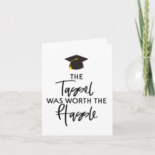 Carte Le Tassel Vaut La Graduation Rouge Hassle