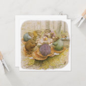 Carte Le Tea Party des crapauds (par Beatrix Potter) (Devant/Arrière en situation)