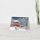 Carte le temple d' hiver japonais Cool, le sanctuaire de (Dos)