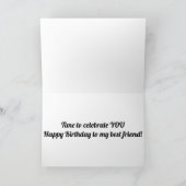 CARTE LE TEMPS DE CÉLÉBRER L'ANNIVERSAIRE DE MON MEILLEU (Intérieur)