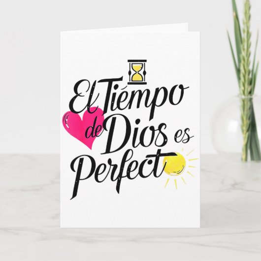 Carte Le Temps De Dieu Est Parfait Phrase Chrétienne (Devant)