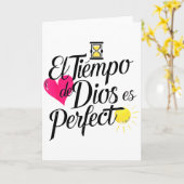 Carte Le Temps De Dieu Est Parfait Phrase Chrétienne (Fleur jaune)