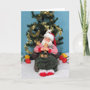 Carte Le temps de la sieste de Santa avec les chatons