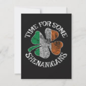 Carte Le temps de la St. Patrick pour un trèfle de quelq (Dos)