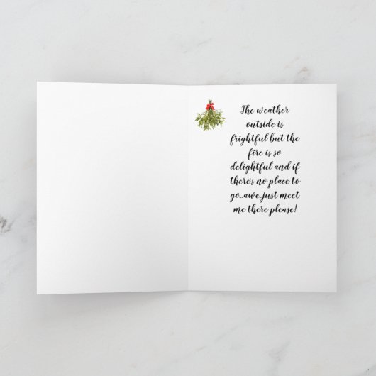 CARTE ***LE TEMPS M'EST EFFRAYANT AU FEU S'IL VOUS PLAÎT (Intérieur)