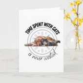 Carte Le temps passé avec les chats n'est jamais perdu - (Fleur jaune)