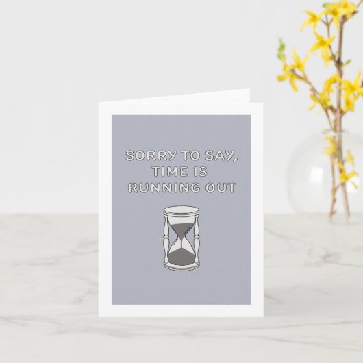 Carte Le temps presse (Fleur jaune)