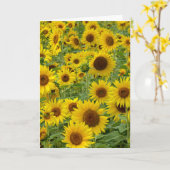 Carte Le terrain de tournesol d'anniversaire de l'ami (Fleur jaune)
