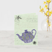 Carte Le thé est universel Langue culturelle Hot Pot (Fleur jaune)