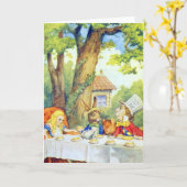 Carte Le thé fou de chapeliers polychrome (Fleur jaune)