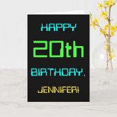 Carte Le thème de l'informatique numérique amusante 20e  (Fleur jaune)