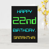 Carte Le thème de l'informatique numérique amusante 22e  (Fleur jaune)