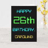 Carte Le thème de l'informatique numérique amusante 26e  (Fleur jaune)