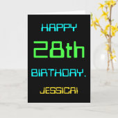 Carte Le thème de l'informatique numérique amusante 28e (Fleur jaune)