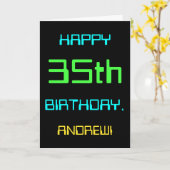 Carte Le thème de l'informatique numérique amusante 35e  (Fleur jaune)