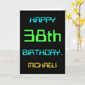 Carte Le thème de l'informatique numérique amusante 38e (Fleur jaune)