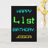 Carte Le thème de l'informatique numérique amusante 41e (Fleur jaune)