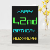 Carte Le thème de l'informatique numérique amusante 42e  (Fleur jaune)