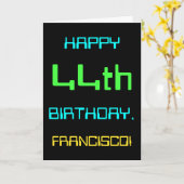 Carte Le thème de l'informatique numérique amusante 44e (Fleur jaune)