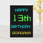 Carte Le thème du 13e anniversaire de l'informatique num (Fleur jaune)