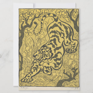 Carte Le tigre dans la jungle (animal sauvage) (par Paul