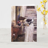 Carte Le tombeau par John William Waterhouse (Fleur jaune)