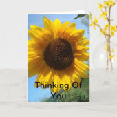 Carte Le tournesol pensant à vous cardent (Fleur jaune)
