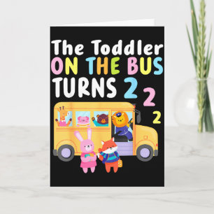 Carte Le tout-petit dans le bus fête ses deux ans Animal
