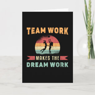 Carte Le travail d'équipe de volleyball fait Dream Work