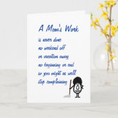 Carte Le travail d'une maman (Fleur jaune)