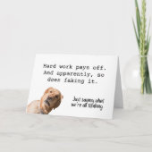 Carte Le travail dur contre l'inversion (Devant)