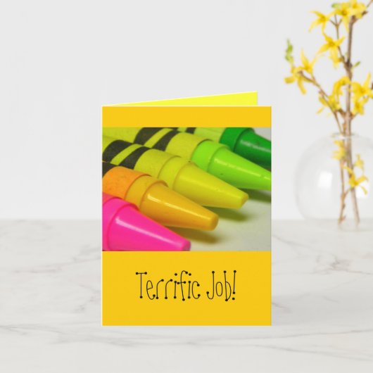 Carte Le travail terrible ! (Fleur jaune)