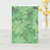Carte Le trèfle vert Bonne Saint Patrick Joyeuse (Fleur jaune)