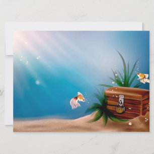 Carte LE TRÉSOR SOUS-MARIN ! (poisson rouge) ~