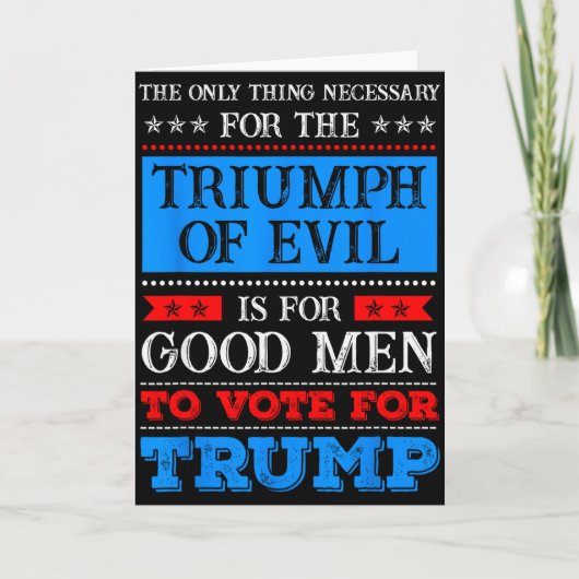 Carte Le triomphe du mal anti Trump (Devant)