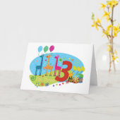 Carte le troisième anniversaire (Fleur jaune)