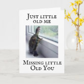 CARTE **LE TURTLE VOUS MANQUE POUR VOTRE ANNIVERSAIRE** (Fleur jaune)