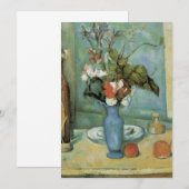 Carte Le Vase Bleu (Fleurs et Fruits) par Paul Cezanne (Devant / Derrière)