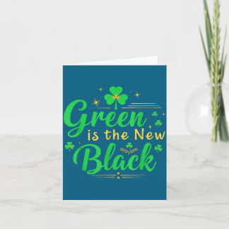 Carte Le vert est la nouvelle tendance noire - Saint-Pat