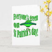 Carte Le vert pour tous le jour de la Saint Patrick (Fleur jaune)
