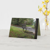 Carte Le vieux banc de parc (Fleur jaune)