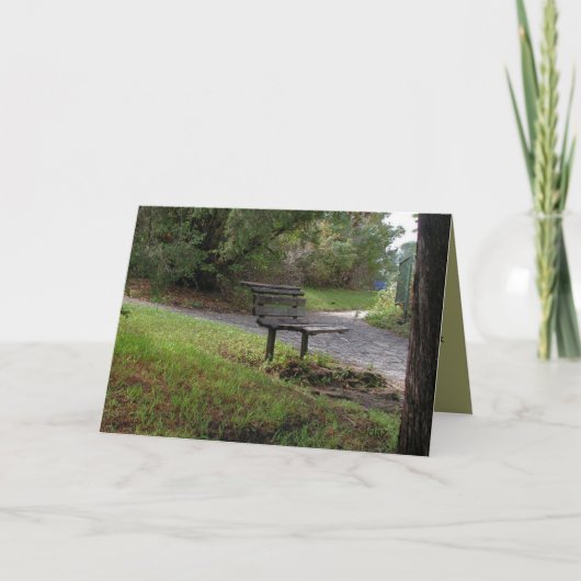 Carte Le vieux banc de parc (Devant)