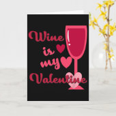 Carte Le vin est mon Valentin (Fleur jaune)