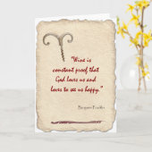 Carte Le vin est preuve (Fleur jaune)